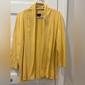Talbots Yellow Pima Cardigan